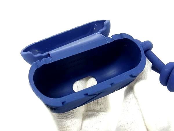 Bottega Veneta Intrecciato Rubber Airpods Case Airpods Case Navy