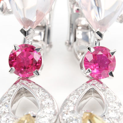 Cartier Sorbet 18kwhite Gold X Diamonds X Multi-stone Ladies 9.5g Earrings