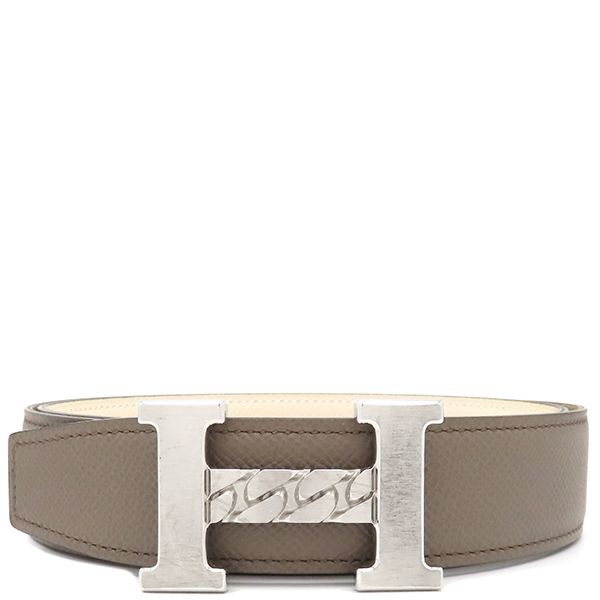 Hermes Belt H Buckle #90 Vaux Epson Etang and Cles #90 Silver Hardware Off