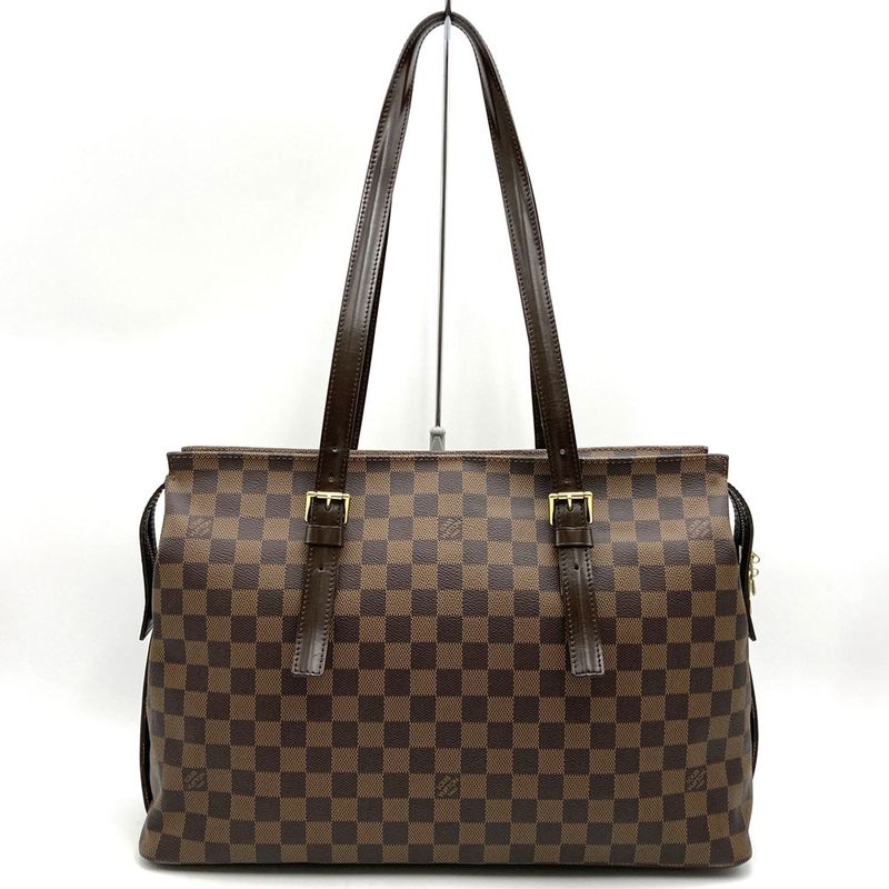 Louis Vuitton N51119 Chelsea Shoulder Bag Tote Bag Damier Canvas Ebène Women