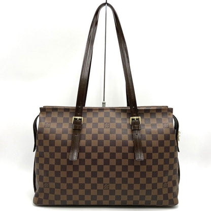 Louis Vuitton N51119 Chelsea Shoulder Bag Tote Bag Damier Canvas Ebène Women