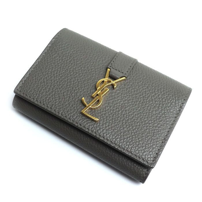 Saint Laurent 6-Row YSL Logo Key Case Gray