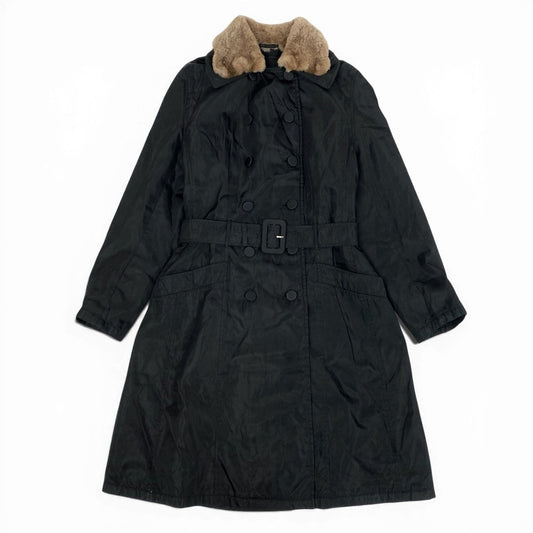 Prada Vintage Shearling Color Pocono Trench Coat
