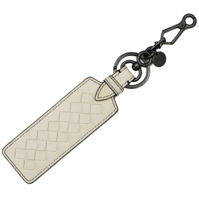 Bottega Veneta Key With Hook Ring Ivory Leather Holder Accessories