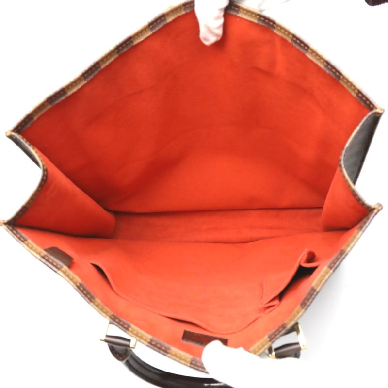 Louis Vuitton N51140 Damier Tote Bag Sac Plastic Handbag Louis Vuitton Ebène