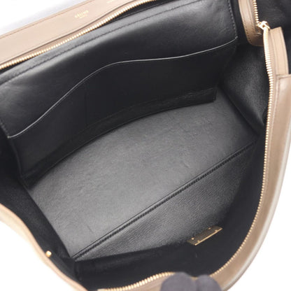 Celine Handbag Trapeze Black Beige Brown Leather — view 3