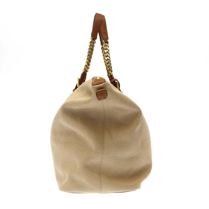 Saint Laurent Paris Leather Trimmed Canvas Duffel Bag 773705 09 23 Brownish