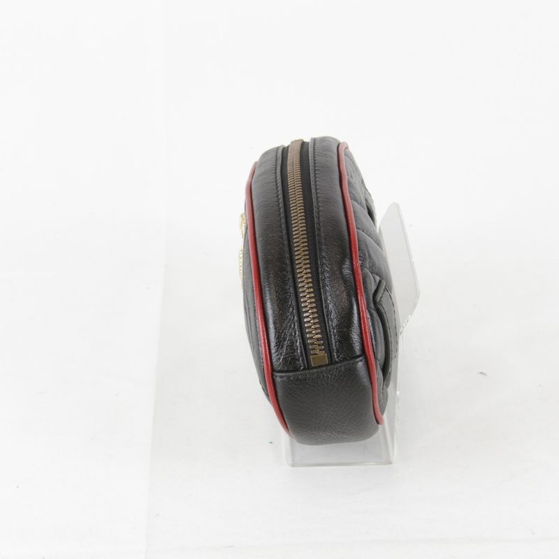 Gucci 476434 493075 GG Marmont Waist Bag Leather Women's