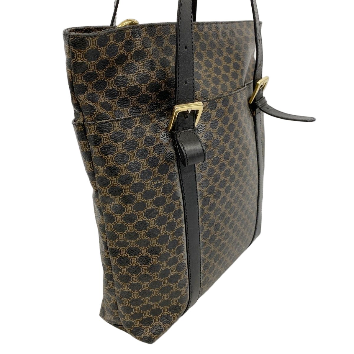 Celine Tote Macadam Brown Black Gold — view 2