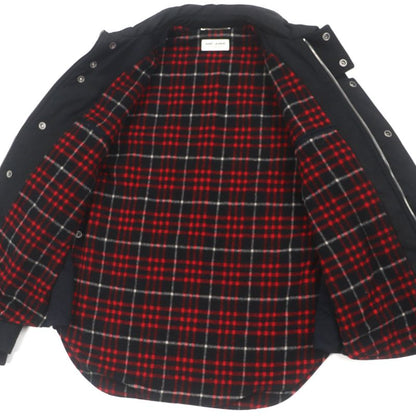  Saint Laurent Paris 486134 Checkered Lined Elbow Patch Cotton Double Zip Up