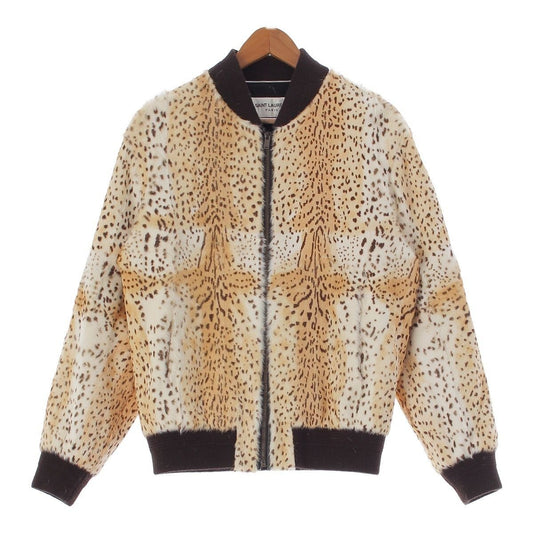 Saint Laurent Anthony Va Carre Lo Goatskin Alpaca Cheetah Leopard Print Jacket