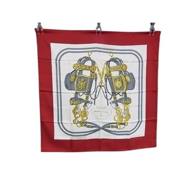 Hermes Large Scarf Carre 90 Multicolor Silk Brides de Gala Ceremony Bridle