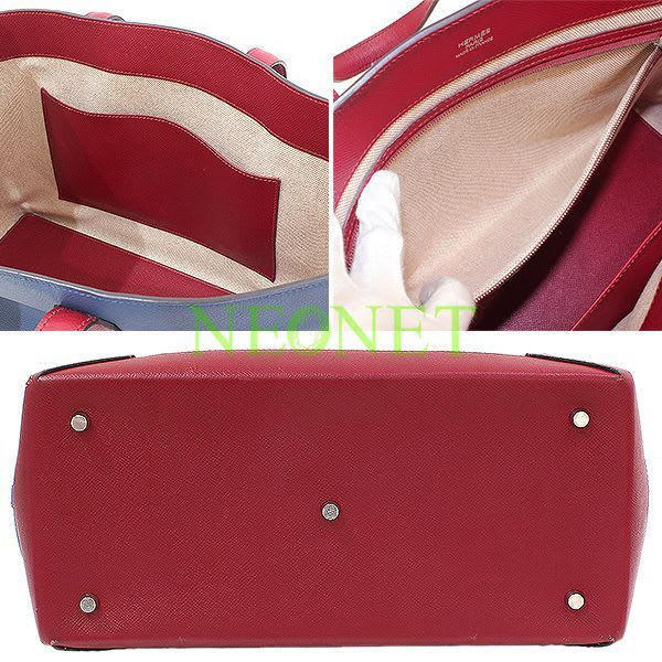 Hermes Maxi Box Leather Cabas 36 Tote Hand Bag D4580