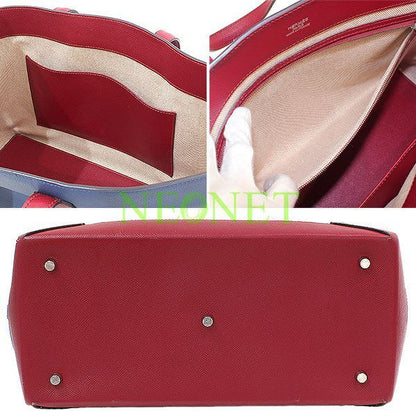 Hermes Maxi Box Leather Cabas 36 Tote Hand Bag D4580