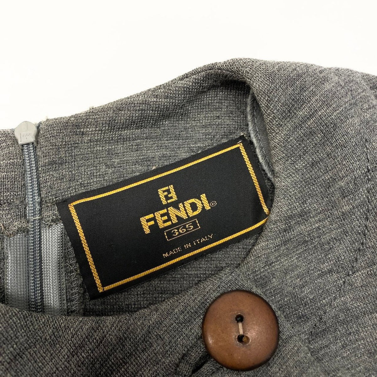 Fendi Long Sleeve Dress Wool Knee Length — view 7