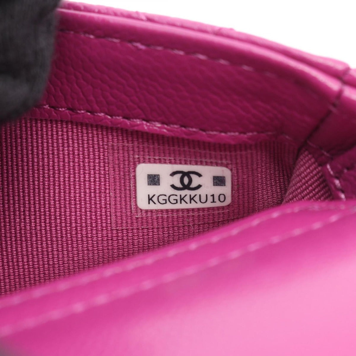 Chanel Shoulder Bag Quilted Chain Phone Case Wallet Purple Leather — view 6