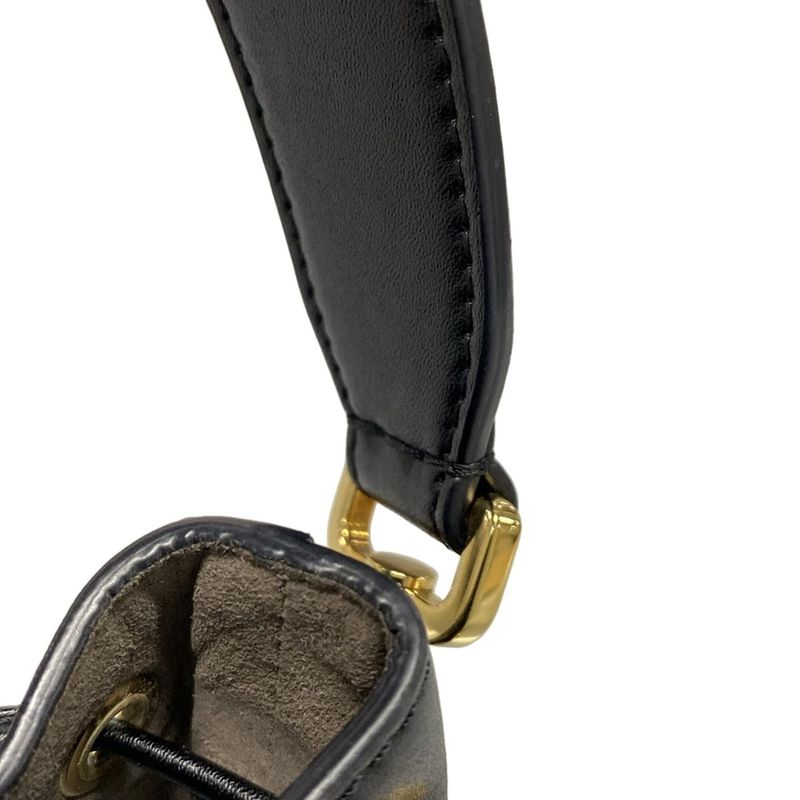Fendi Handbag Mini Montresor 8bs010 Black Drawstring Shape / Mini Bag Leather