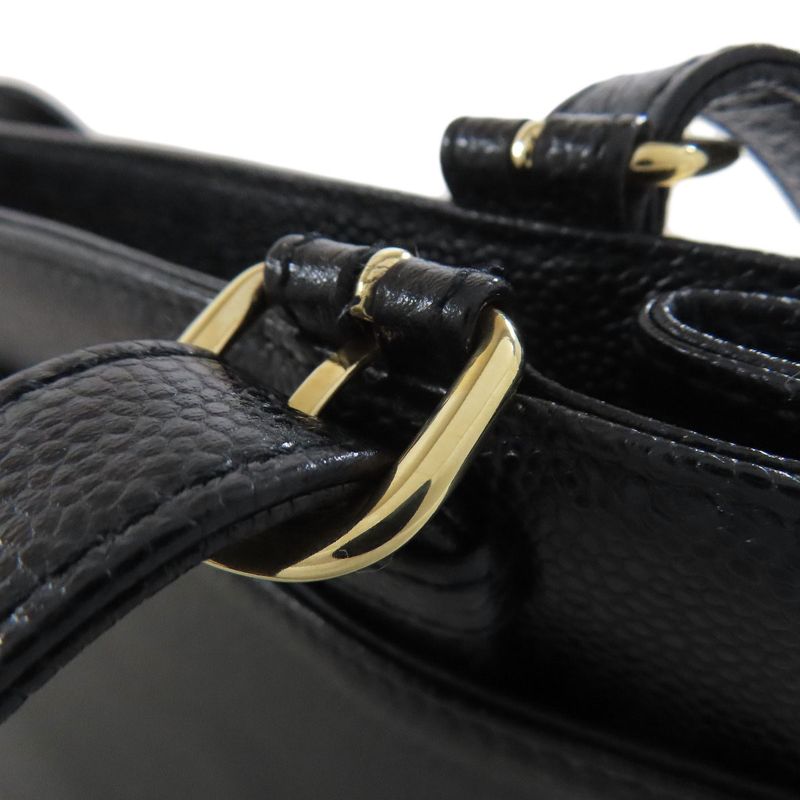 Chanel Coco Mark Gold Hardware Tote Bag Grained Calfskin Women