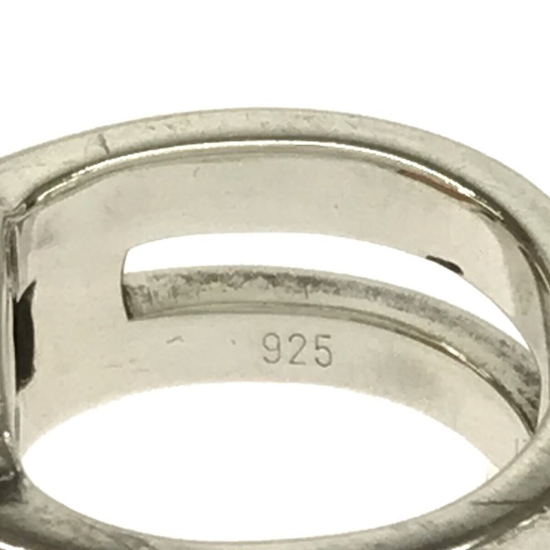 Hermes Medor Ring No 9 Moonstone Diamond Silver 925 #51 Approx 10.6g Accessories