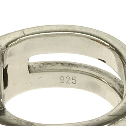 Hermes Medor Ring No 9 Moonstone Diamond Silver 925 #51 Approx 10.6g Accessories
