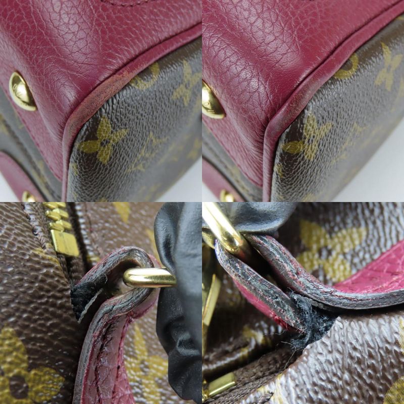 Louis Vuitton Handbag Retiro M40545 Monogram Leather Brown Aurore Gold Hardware