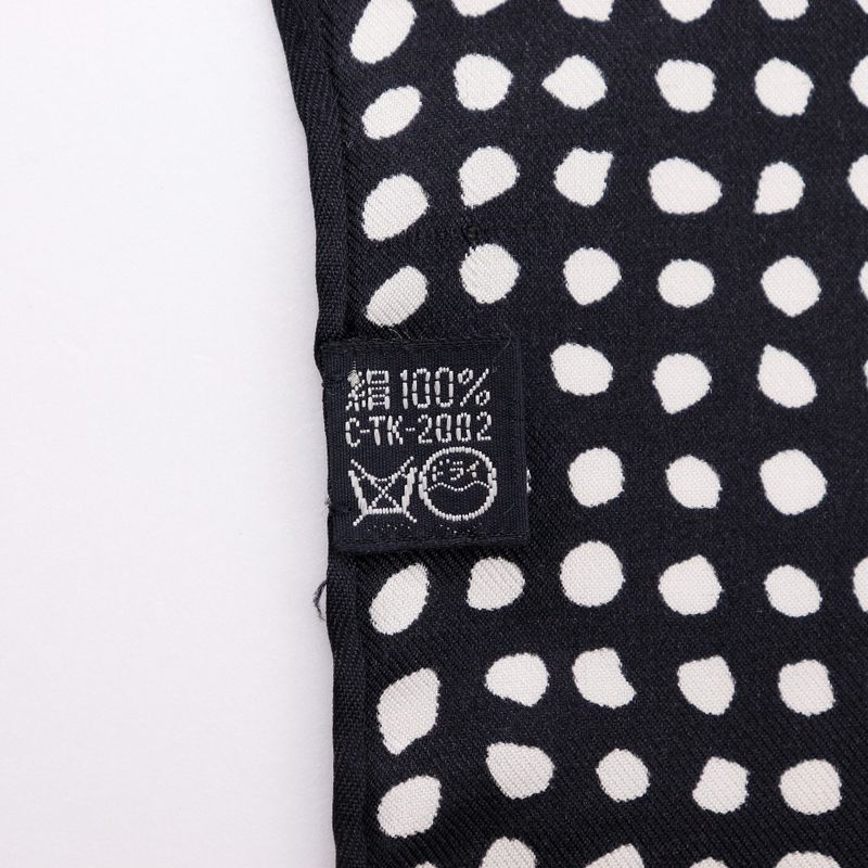 YVES Saint Laurent Yves Saint Laurent YSL Logo Rectangular Silk Black Women's