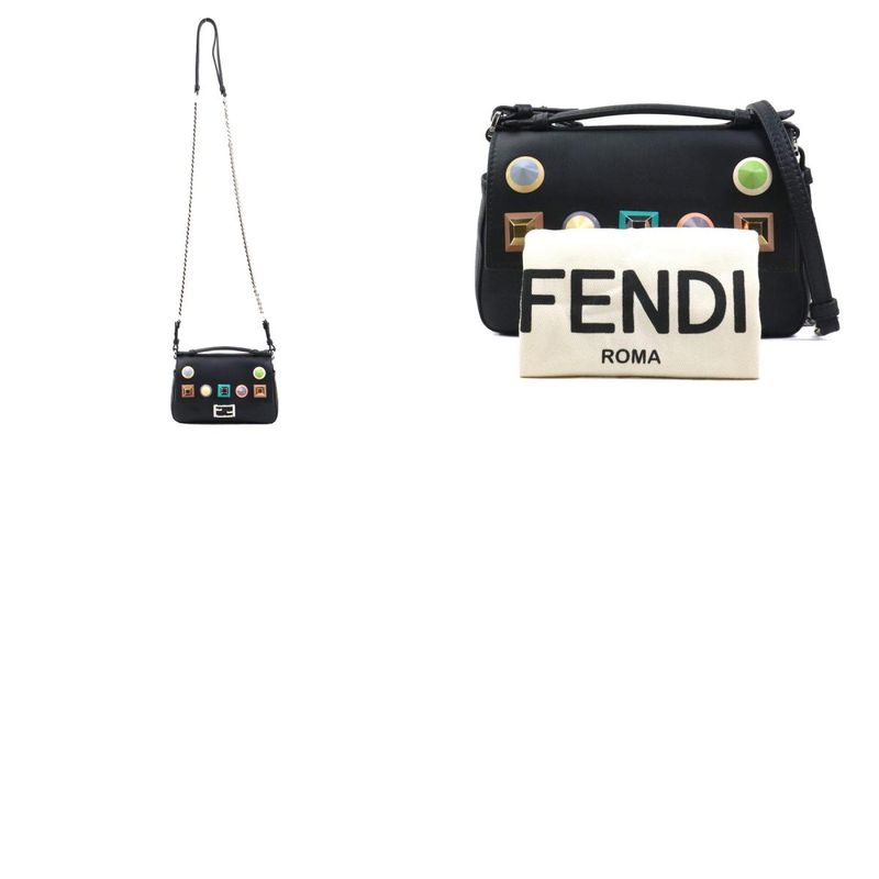 Fendi Crossbody Shoulder Bag Handbag Double Micro Baguette 8m0371-sf5