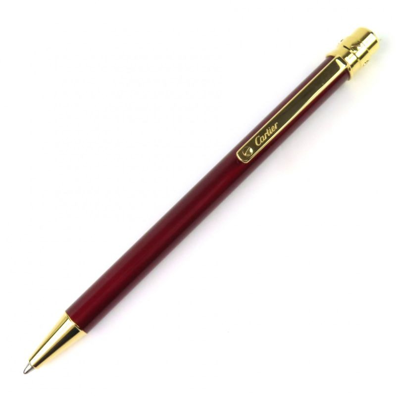 Cartier Santos de Cartier Twist Ballpoint Pen Bold Gold With Case