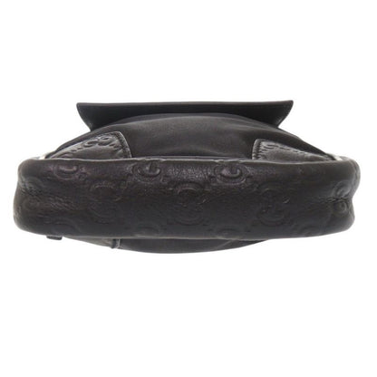 Guccissima Nylon Leather 161823 Black Waist Bag Shoulder Bag Black 1852 Gucci