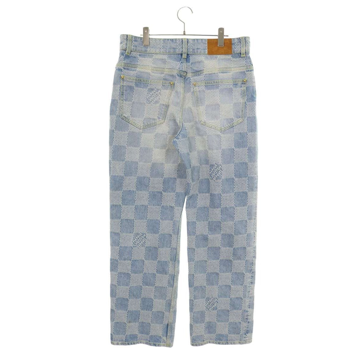 Louis Vuitton Rm242mq GRT Hrd48w Damier Skate Denim Pants Men's 33 Inches — view 2