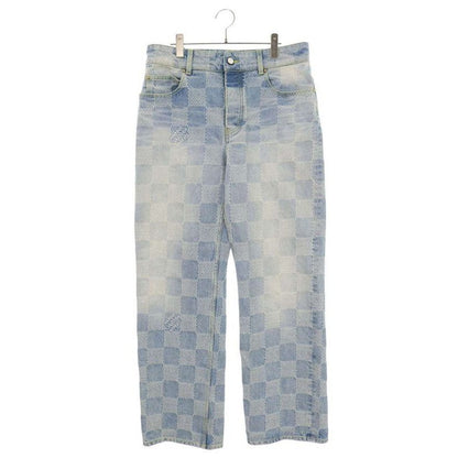 Louis Vuitton Rm242mq GRT Hrd48w Damier Skate Denim Pants Men's 33 Inches