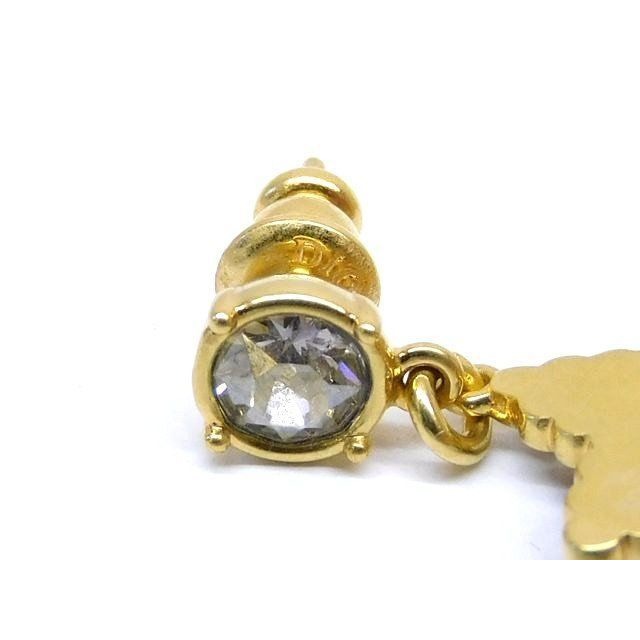 Dior List Earrings Petit CD Lucky Baroque Logo Star Gold Black — view 3