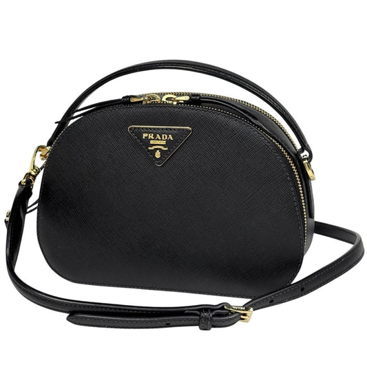 Prada Handbag Odette 2-Way Leather Nero
