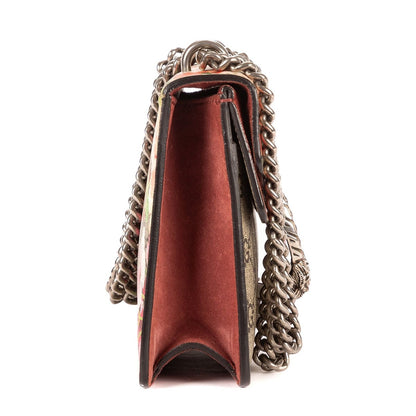 Gucci Blooms Dionysus Beige Burgundy Supreme Canvas Shoulder Bag — view 4