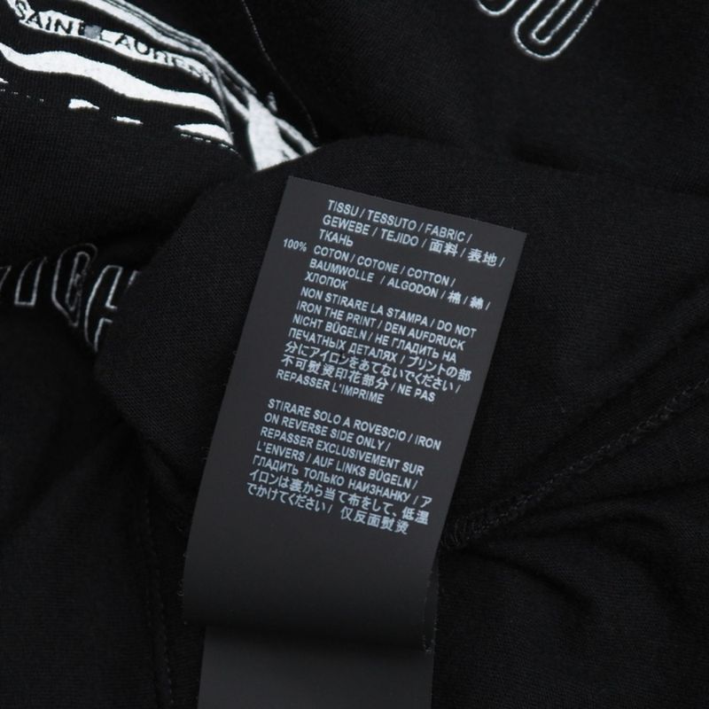 Saint Laurent Paris Short Sleeve T-shirt Size XS Print Cut And Sewn Car Made In