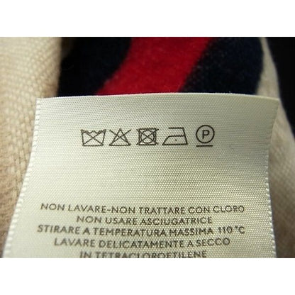 Gucci Muffler Sherry Line Ivory 100% Wool GG Pattern Scarf — view 2