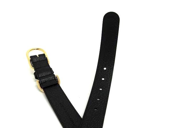 Gucci 695256 Leather Gold Hardware Belt Size XL Black Bp1505