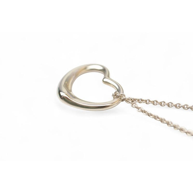 Tiffany & Co Necklace Pendant Silver Elsa Peretti Open Heart Motif — view 3