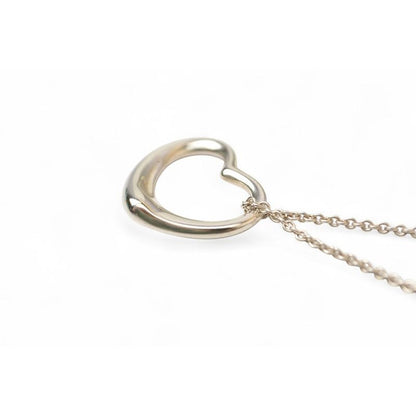 Tiffany & Co Necklace Pendant Silver Elsa Peretti Open Heart Motif — view 3