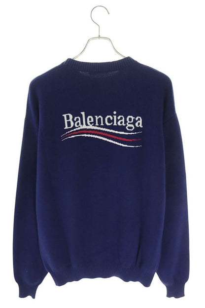 Balenciaga 628743 T3176 Campaign Logo Crew Neck Knit Men's XS