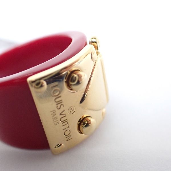 Louis Vuitton L Size Plastic X GP Ring / Ring Louis Vuitton Red
