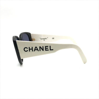 Chanel Logo Sunglasses Bicolor Black White Eyewear