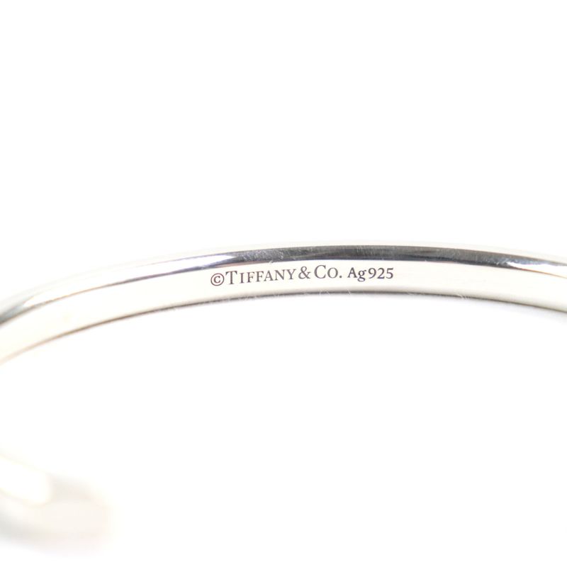 Tiffany & Co Makers' Narrow Ag925 Logo Engraved Bangle Silver Weight 16.06g