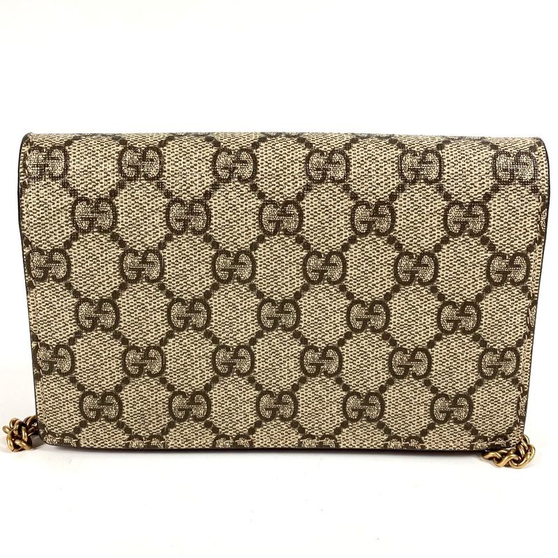 Gucci Shoulder Bag GG Cherry Cacrambo Rhinestone Logo 481291 GG Supreme Canvas