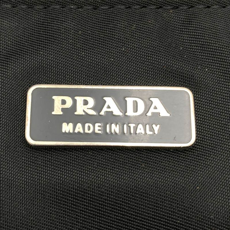 Prada Accessory Pouch Handbag One Shoulder Mini Bag Nylon Black Ladies Men