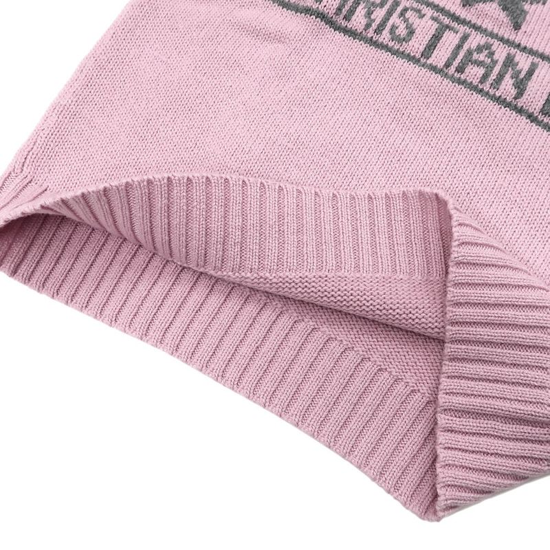 Dior Short Sleeve Knit Ruffles 36 Sizes Pink 344s13bm003 Cashmere