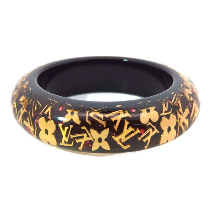 Louis Vuitton Brass John Logo Bangle Plastic Brown Handbag