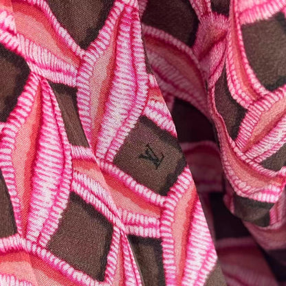 Louis Vuitton T-Shirt Short Sleeve LV Logo Silk Pink — view 4