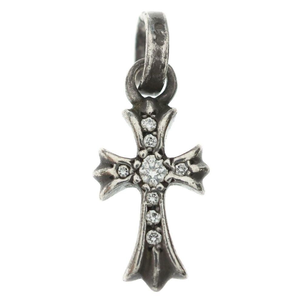 Chrome Hearts Crs Bbyfat P Dmnd Baby Fat Cross Pave Diamond Pendant Top