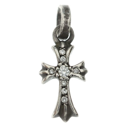 Chrome Hearts Crs Bbyfat P Dmnd Baby Fat Cross Pave Diamond Pendant Top